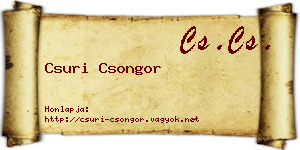 Csuri Csongor névjegykártya