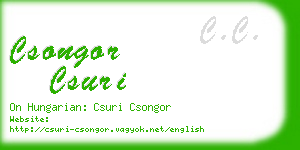 csongor csuri business card